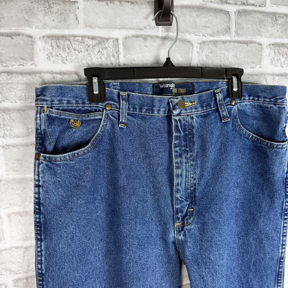 Wrangler George Strait Western Dark Wash Denim Cowboy Cut Jeans Mens 38 x 38 - Picture 2 of 11